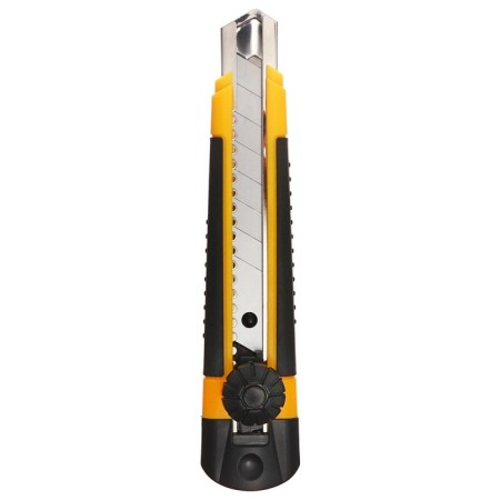 Chancellery knife 18mm, plastic, latch, 2 pieces of blades, TOP-2