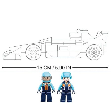 Constructor Racing machine "Bolid" Sluban Autogan, 210 parts, 6+-1
