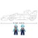 Constructor Racing machine "Bolid" Sluban Autogan, 210 parts, 6+