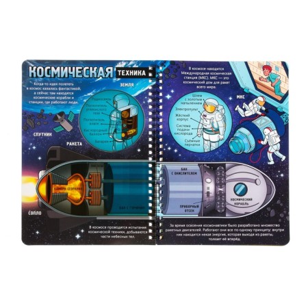 A book with transparent pages “What do we know about space”, 30 p.-5