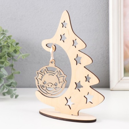 Souvenir "Christmas tree. Muzzle Dragon" 15x18.5 cm (set 3 details)-2