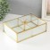Casket glass with a metal frame "Crystal" Transparent ripples 16.1x22.1x8.5 cm