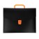 A4 portfolio folder, 700 μm, 1 department, calligrata, black with orange elements