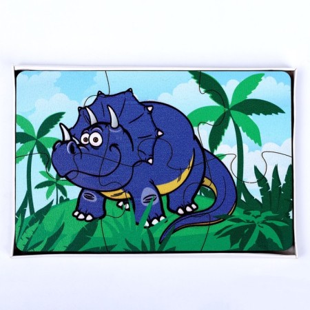 Set of puzzles "Dinosaurs", 3 puzzles, 6 parts-3