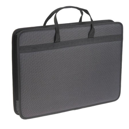 Folder for drawings and drawings A3, 485 x 348 mm, with handles, textile, 1c33 "Lyuban", gray-1