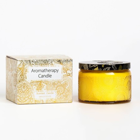 Aromatic candle in the bank "Borneo amber", 5x7 cm, amber-7