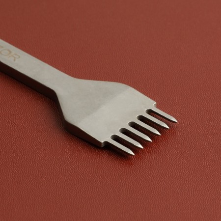 A set of lowercase rhomboid punch for the skin, step = 4 mm, 4 pcs, nickel color-1