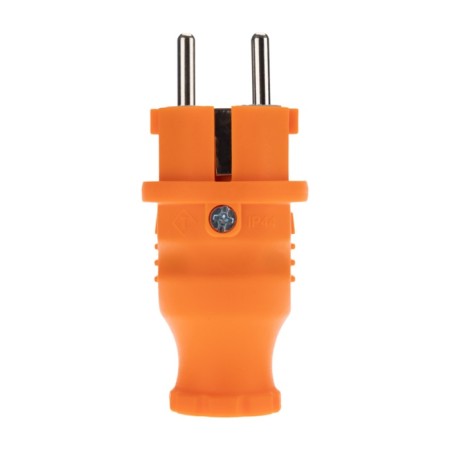Direct moisture -proof plug, c/s, 16 a, ip44, orange rubber rexant-3