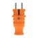 Direct moisture -proof plug, c/s, 16 a, ip44, orange rubber rexant