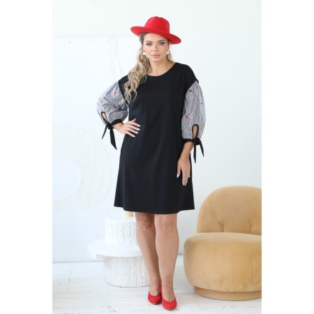 Female dress, size 54, black color-4