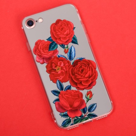 IPhone 7 phone case with a mirror effect "Rose", 6.5 × 14 cm-1