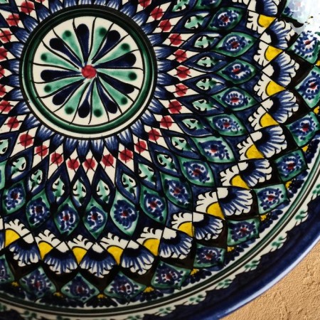 Largan Rishtan ceramics "Patterns", 25 cm, blue-2