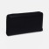 Male purse with zipper, department for bills, for maps, for coins, black color