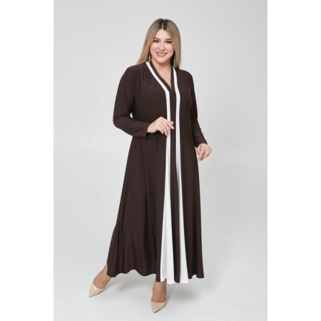 Women's dress, size 54, light brown color-3
