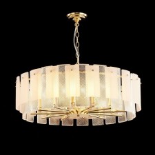 Crystal chandelier Gerhort G22041/12GD+CL+WT, 12X40W, E14, 84x80x80 cm, gold color