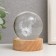Souvenir glass backlight "Fairy" d = 6 cm stand wood, usb 6.5x6.5x7.5 cm