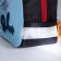 Baby backpack on a zipper, a reflective strip, blue color