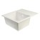 Sin for a kitchen made of ZEIN 150/G31, 575 x 470 mm, rectangular, overflow, white color