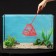 Aquarium net 15 cm, red