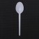 Spoon of plastic disposable white, dining room, 16 cm