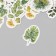 Stickers for creativity "Green leaves" set 46 pcs 6.4x4.4x1.1 cm