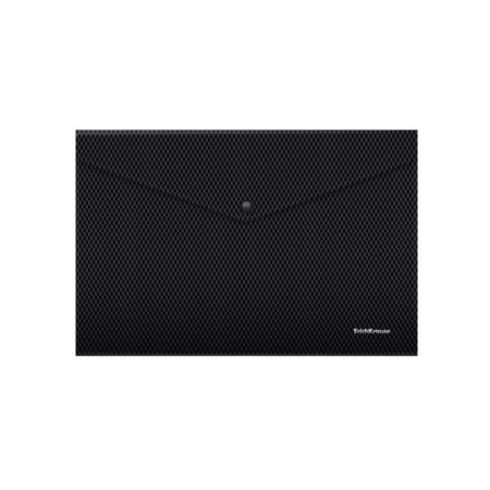 The A4 button, 180 μm, Erichkrause Diamond Total Black, accommodates up to 120 sheets, opaque, with embossing, black