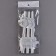 Pipe for cocktail "mittens", in the set 6 pcs., Silver