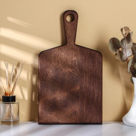 Defense board for serving with ADELICA handle, 34 × 19.5 × 2 cm, dark grab