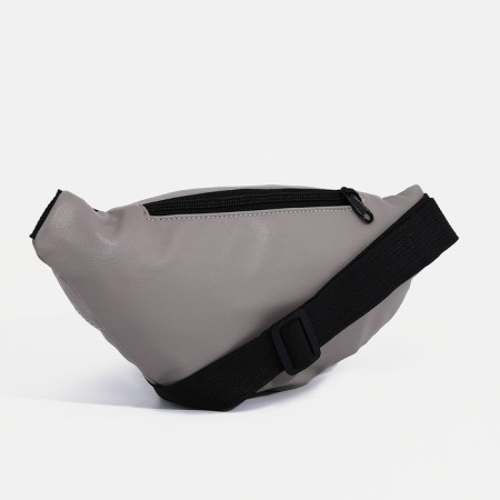 Lightning waist bag, external pocket, gray color-2