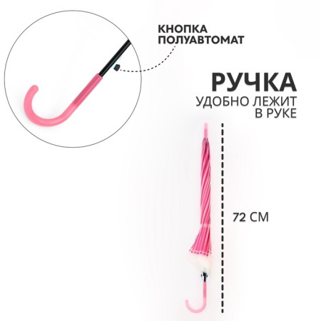 Semi -automatic "stripes", 8 spokes, r = 46/53 cm, d = 106 cm, color mix-1