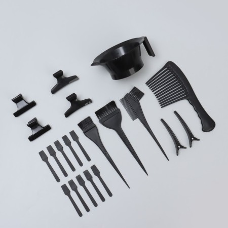 Set for hair dyeing, 23 objects, black color