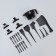 Set for hair dyeing, 23 objects, black color