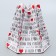 Aquabox for flowers "Text", 16.5 x 16.5 x 16.5 cm