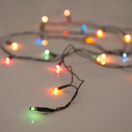 Garland “thread” 1.2 m, IP20, dark thread, 20 lamps, glow of multi, 220 V-4