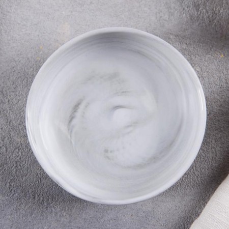 Ceramic “Marble” carminum, 100 ml, d = 8 cm, gray color-1