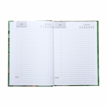 Delivery of a low -term A5, 80 sheets, hard cover, glossy lamination, "green marble", an offset block-2