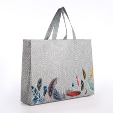 Bag without fastening, gray color