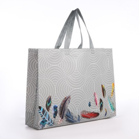 Bag without fastening, gray color