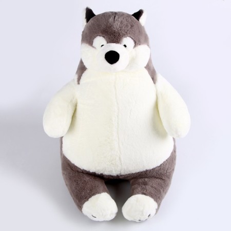 Soft toy "Husky", 50 cm, gray-white color-4
