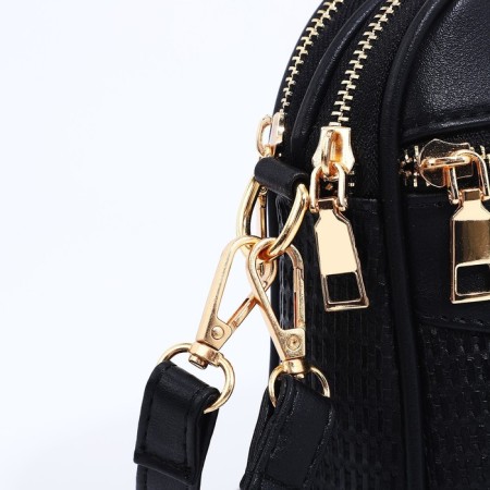 Bag Cross-Bodi with a zipper, black color-4