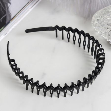 Briosh hair rim "zigzag crest, 2.5 cm, black