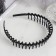 Briosh hair rim "zigzag crest, 2.5 cm, black