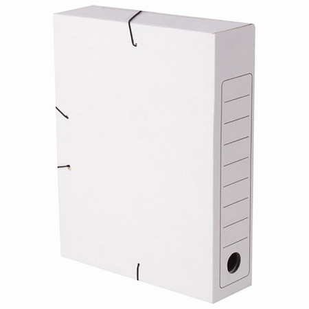 Archive folder on gum Calligrata, microhofrocard, 100 mm, white, up to 900 liters-3