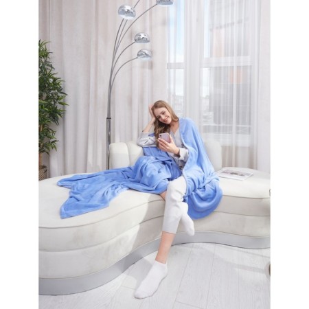 Sollya blanket, size 180x200 cm, blue color-5