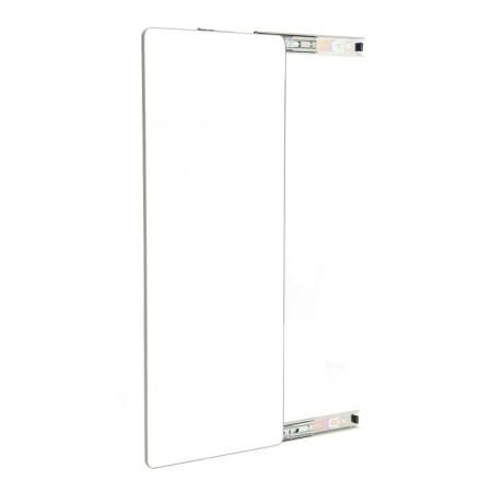 Sleep mirror in a wardrobe on rails, 90 x 35cm, white-3