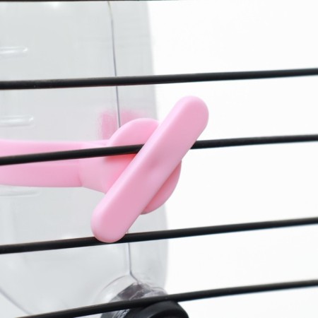 Drill for rodents with a metal nose, 60 ml, transparent with pink fastening-4