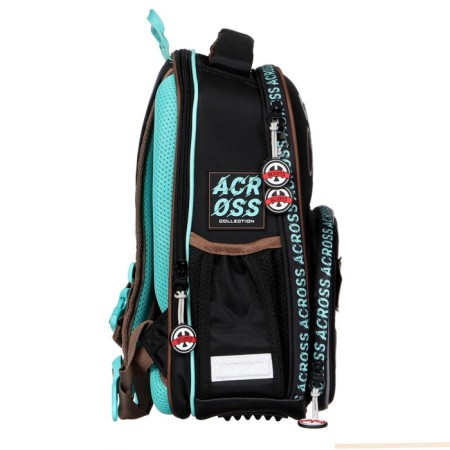 Frame backpack 37 x 28 x 12 cm, Across 194, filling: bag, pencil case, dark gray ACR22-194-2-3