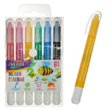 Loars of gel 6 colors Devente, super -furry, with watercolor effect, plastic case with a rotary mechanism, in a blister