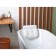 The bathroom pillow is spa premium, on suction cups, white color
