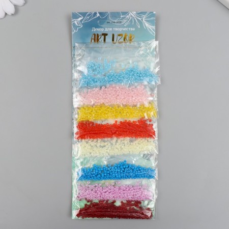 Round size 12/0 "Multi -colored" 8 colors x 5 grams 20x8 cm-2